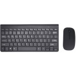 Combo clavier souris sans fil 2. 4g ultra - mince portable ergonomique pour pc portable noir