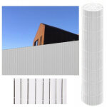 Canisse brise vue pvc 1x3 m blanc lattes 11 mm 100% pvc liens fixation inclus Canisse brise vue pvc 1x3 m blanc lattes 11 mm 100% pvc liens fixation inclus