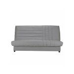 Bultex - comfort banquette clic - clac 3 places - tissu gris - made in france - l 192 x p 95 cm - beija ...