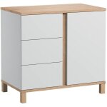 Calicosy - commode 3 tiroirs et 1 porte - l90 cm - altitude