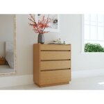 Deco in paris - commode 4 tiroirs en bois couleur ch�ne sacha