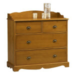 Beaux meubles pas chers - commode 4 tiroirs pin miel style anglais avec crdence l 96 h 91. 6 p 42 cm ...