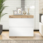 Commode � 6 tiroirs, compartiment verrouillable, fonction rangement, pour chambre et salon, panneaux ...