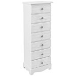 Commode en bois blanc 7 tiroirs blanc cm 29 x 23 x89