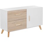 Commode buffet effet bois avec compartiment  porte et 2 tiroirs meuble de rangement lgant pour chambre ...