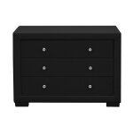 Meubler design - commode chambre  coucher design eva - noir, polyurthane, rectangulaire, style contemporain, ...
