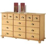 Commode chambre colmar l 134 cm en bois - finition laque