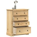 Commode corona 92x48x120 cm bois massif de pin