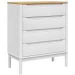 Commode floro blanc bois de pin massif vidaxl