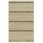 Commode haute 4 tiroirs chne clair agency