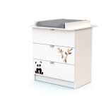 Webaby - commode � langer 3 tiroirs panda en bois alba