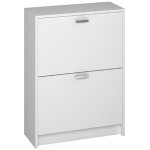 Commode meuble à chaussures coloris blanc - longueur 60 x hauteur 82 x profondeur 25 cm pegane Commode meuble à chaussures coloris blanc - longueur 60 x hauteur 82 x profondeur 25 cm pegane