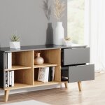 Commode avec tiroirs nautica, anthracite, 134 x 61 cm, vicco