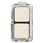 Commutateur bticino magic s�rie 1 - 0 - 2 � double bouton 5052n