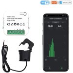 Commutateur d'energie intelligent mete compteur d'energie wifi tuya smart life 80a avec pince de transformateu ...