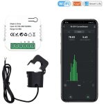 Commutateur d'energie intelligent mete compteur d'energie wifi tuya smart life 80a avec pince de transformateu ...