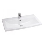 Cersanit - como - lavabo 80x45 cm, avec trop - plein, trou pour robinetterie, blanc k32 - 004 - box