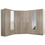 Inside75 - composition d'angle rangement dressing dorval ch�ne 216 x 260 cm