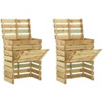 Vidaxl - composteur de jardin à lattes 2 pcs 80x50x100 cm pin imprégné Vidaxl - composteur de jardin à lattes 2 pcs 80x50x100 cm pin imprégné