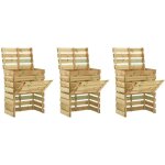 Composteur de jardin à lattes 3 pcs 80x50x100 cm pin imprégné Composteur de jardin à lattes 3 pcs 80x50x100 cm pin imprégné