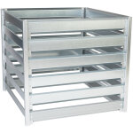 Timbela - composteur de jardin m800 - 91 x 91 x h85 cm / 704l - composteur de jardin en métal - bac à ... Timbela - composteur de jardin m800 - 91 x 91 x h85 cm / 704l - composteur de jardin en métal - bac à ...