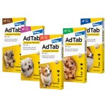 Comprim�s � m�cher adtab pour chiens de 11 � 22 kg ? 3 pi�ces ? protection antiparasitaire mensuelle