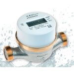 Compteur d'eau r�sidentiel �lectronique qn 1, 5 - 1 / 2  x 80 mm - eau froide, �talonnage 2026