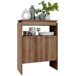 Comptoir bar 2 portes 2 niches ch�taignier float l 67. 5 h 90 p 29. 5 cm
