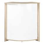 Comptoir de bar bois clair et blanc snack 96cm