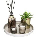 Coffret diffuseur parfum et bougie senteur rose et patchouli plateau cramique