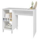 Beaux meubles pas chers - comptoir de cuisine - table 6 niches blanc 135 cm l 135 h 102. 5 p 60 cm