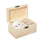 Coffret senteur parfum� 10 pi�ces 'bois' 15cm beige