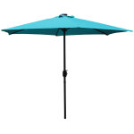 Concept - usine - parasol droit rond led diamètre 2, 7 m bleu amalfi Concept - usine - parasol droit rond led diamètre 2, 7 m bleu amalfi