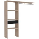 Dressing bois avec 3 �tag�res, 1 tiroir et une penderie : 160 x 40 x 180 cm elysee
