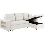 Concept - usine - canap d'angle convertible beige 4 places glasgow