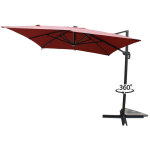 Concept - usine - parasol rectangulaire terracotta avec led 4x3 calvia