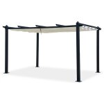 Pergola 4x3m auto - port�e avec toile r�tractable nila