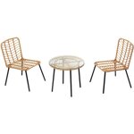 Concept - usine - salon de jardin bas 2 chaises + 1 table cadix