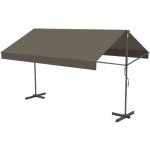 Store banne double pente manuel 4 x 1, 5 - 1, 5 m taupe iseo