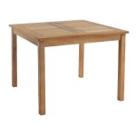 Concept - usine - table de jardin carre teck karra