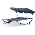 Concept - usine - transat avec pare - soleil 2 personnes gris aloha