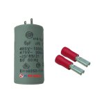 Condensateur 6f avec fiches d'adaptation pour moteur de volet roulant bubendorff