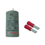 Condensateur 7f avec fiches d'adaptation pour moteur de volet roulant bubendorff