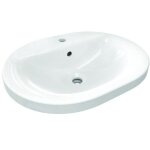 Ideal standard - connect - lavabo encastr�, 550x430 mm, avec d�versoir, 1 ouverture pour mitigeur, blanc ...
