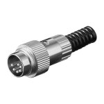 Connecteur din m�le 6 voies m�tallique
