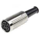 Connecteur din rs pro 6 contacts, femelle, montage sur c�ble, a souder ( prix pour paquet de 5 )