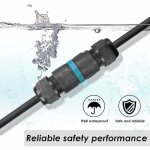 Connecteur �lectrique �tanches ip68 - raccord de cable 3 fils bo�te de derivation �tanche �xterieur, ...
