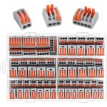 Connecteur de fil compact, 100pcs connecteur electrique, connecteur d'�crou de levier, bornes de connexion ...