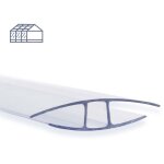Connecteur pour plaques alv�olaires en polycarbonate profil� en h 6 mm 121 cm de longueur