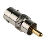 Connecteur rf rs pro rca m�le vers bnc femelle, droit, , 75o, 250mhz ( prix pour 1 )